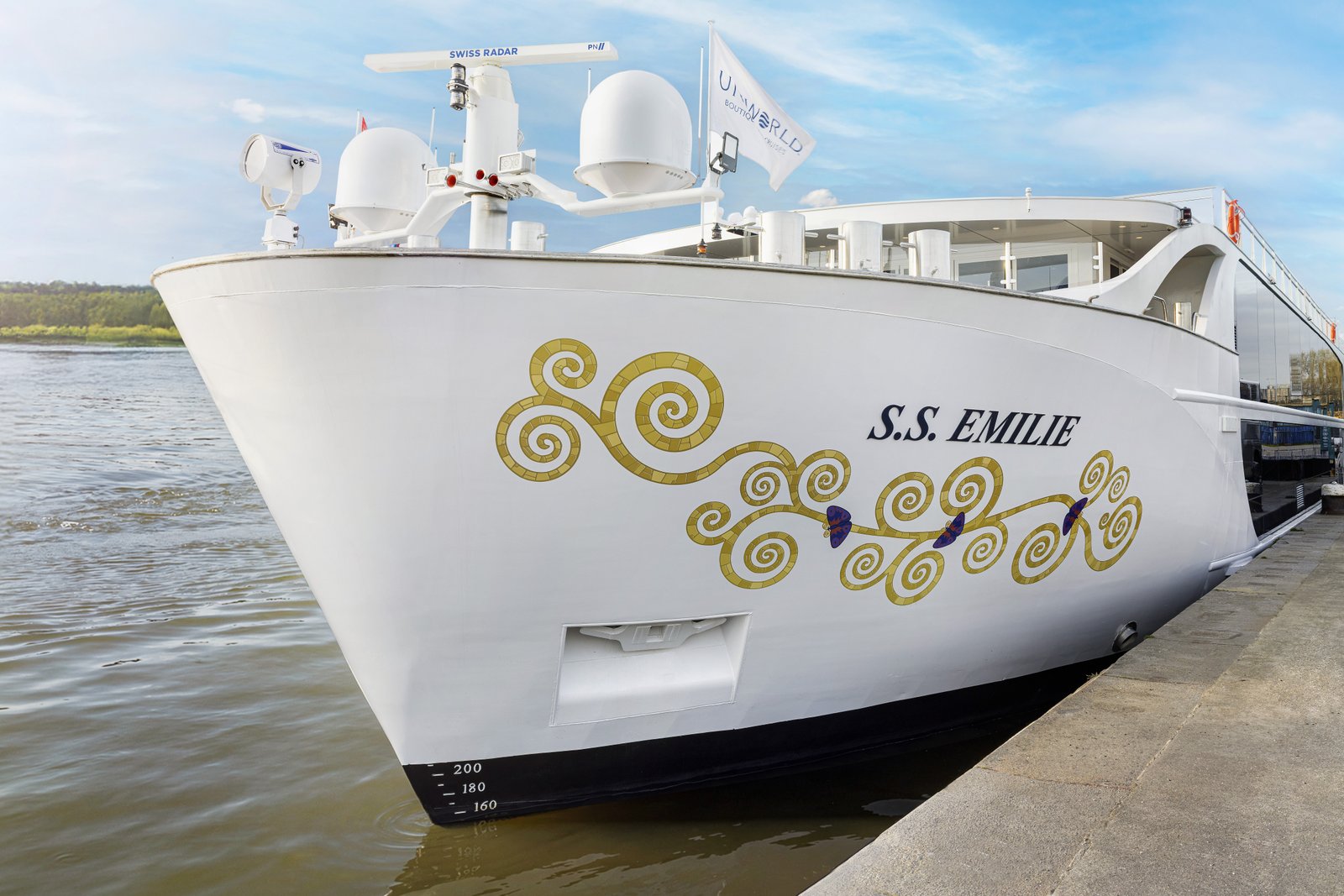 Exterior of the S.S. Emilie cruise ship